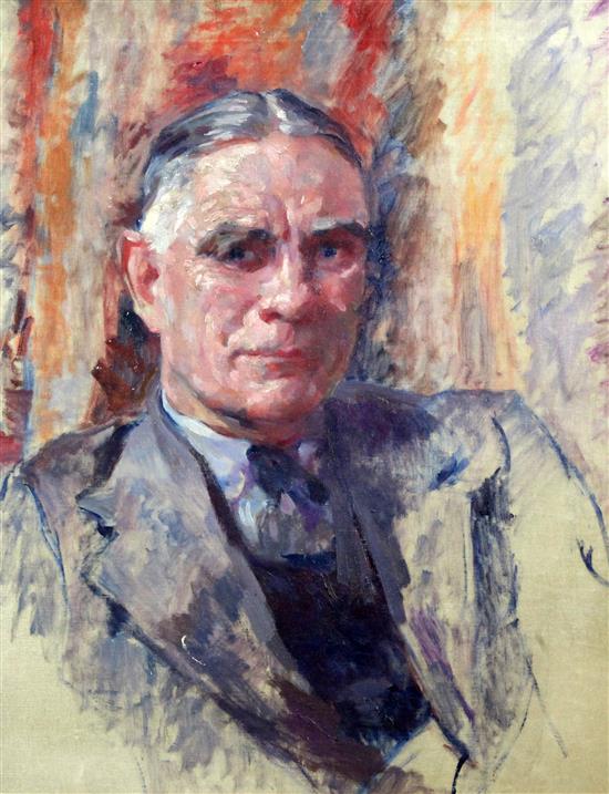 § James Bolivar Manson (1879-1945) Portrait of Dr Gunson 19.5 x 15.5in.